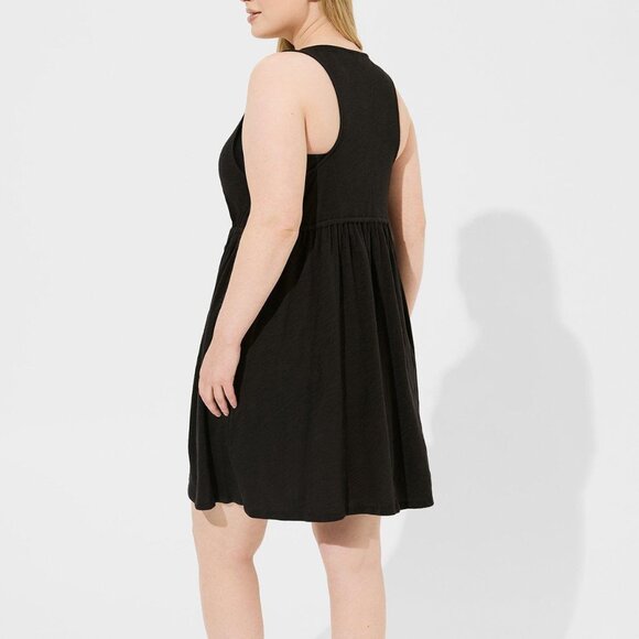 ❤️NWT VINTAGE TORRID SWIM COVER - COTTON TIE FRONT MINI BEACH DRESS COVER-UP 2X - Picture 2 of 11